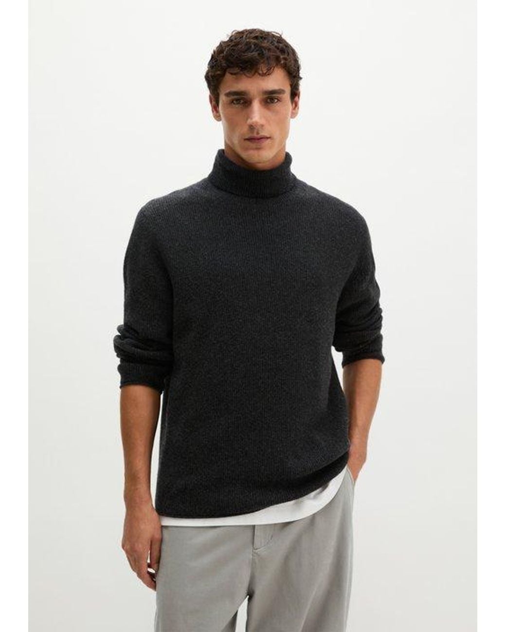 Jersey De Cuello Alto, Corte Regular Marc O' Polo de hombre de color Black