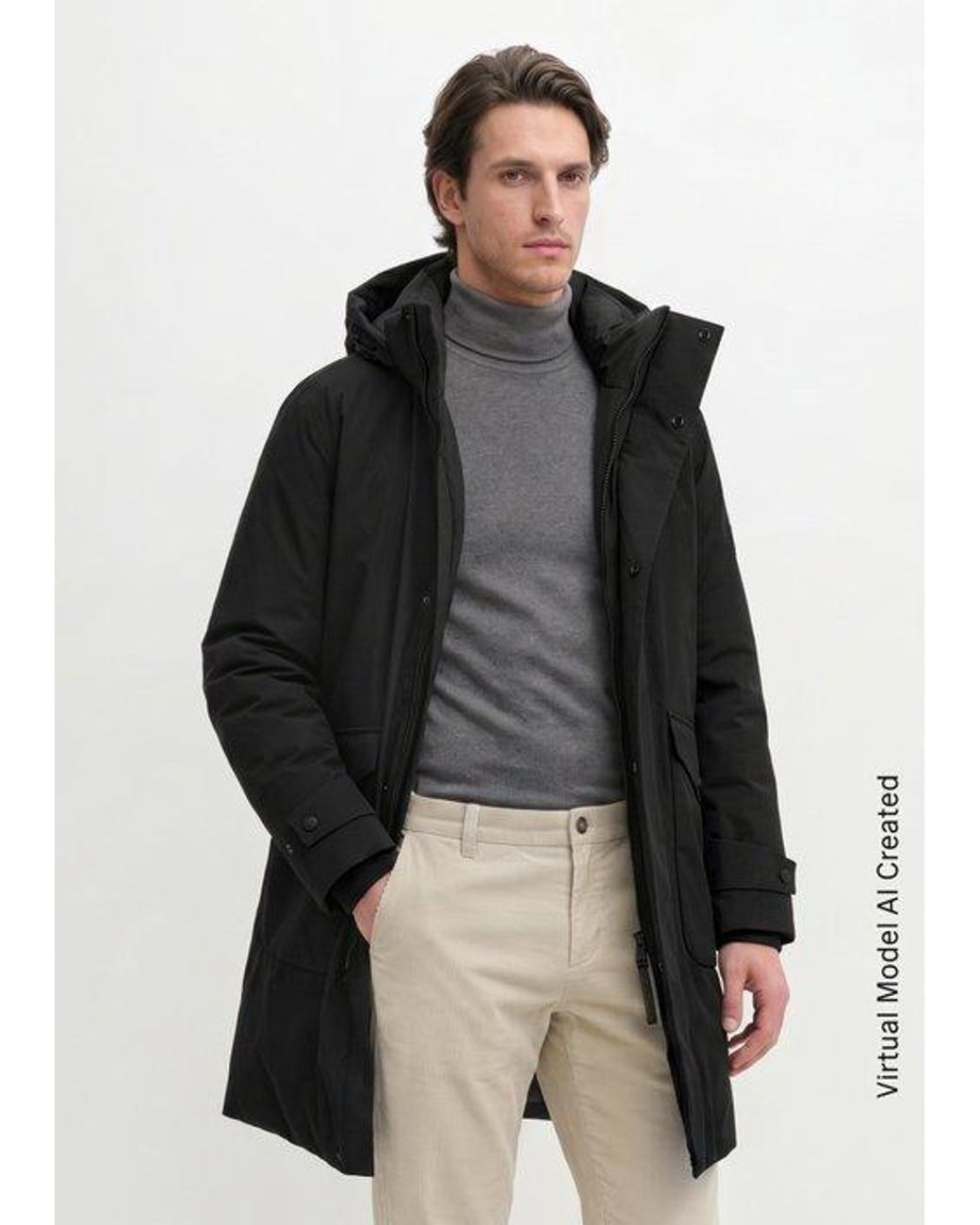 Marc O' Polo Donsparka Mop X Function in het Black voor heren