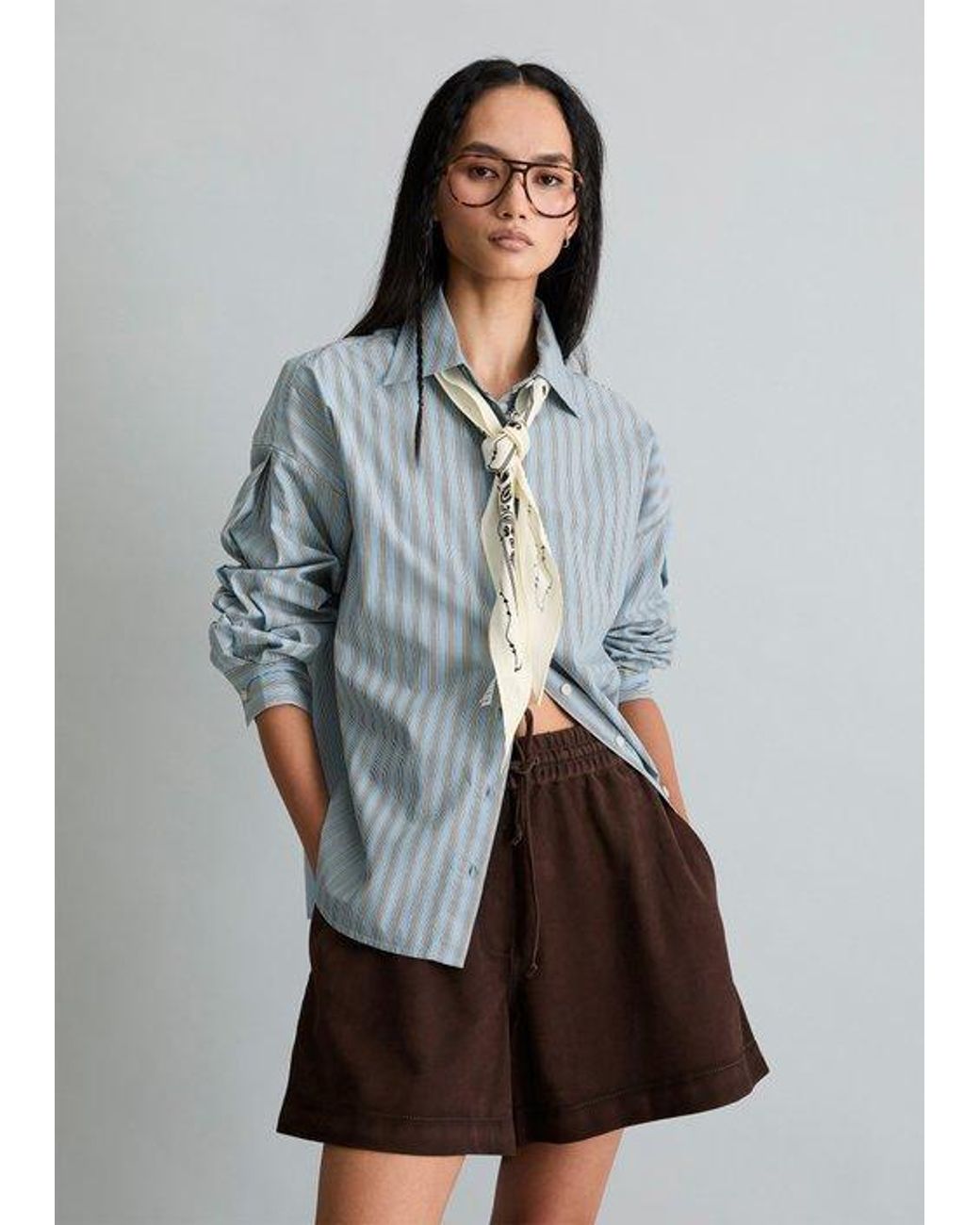 Blusa De Rayas Regular Marc O' Polo de color Gray