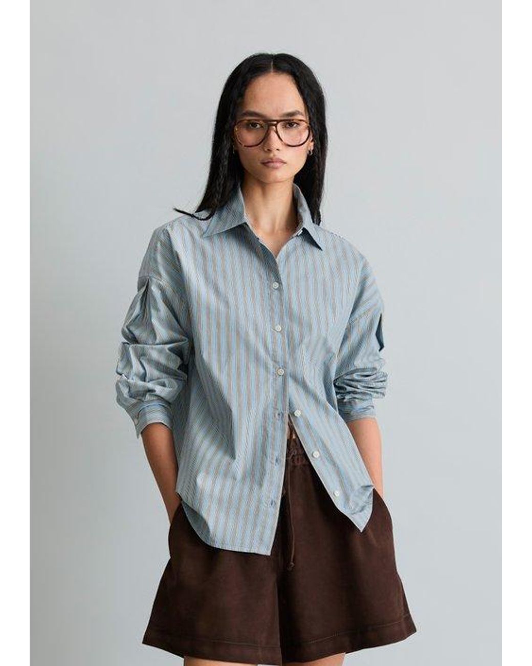 Blusa De Rayas Regular Marc O' Polo de color Gray