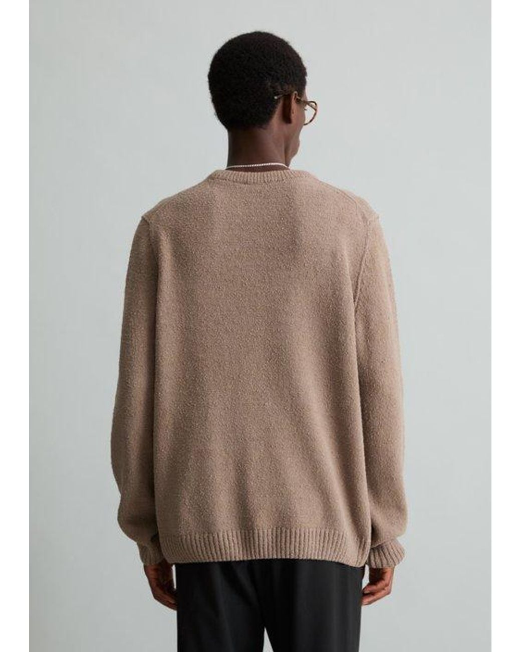 Marc O' Polo Bouclé-Pullover Regular in Natural für Herren