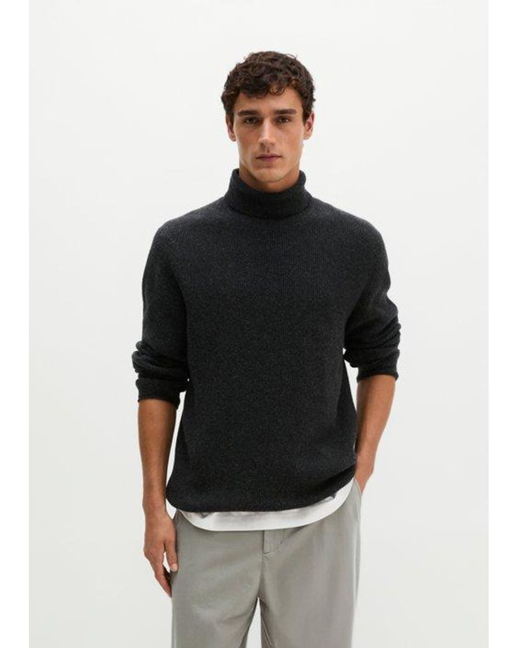 Jersey De Cuello Alto, Corte Regular Marc O' Polo de hombre de color Black