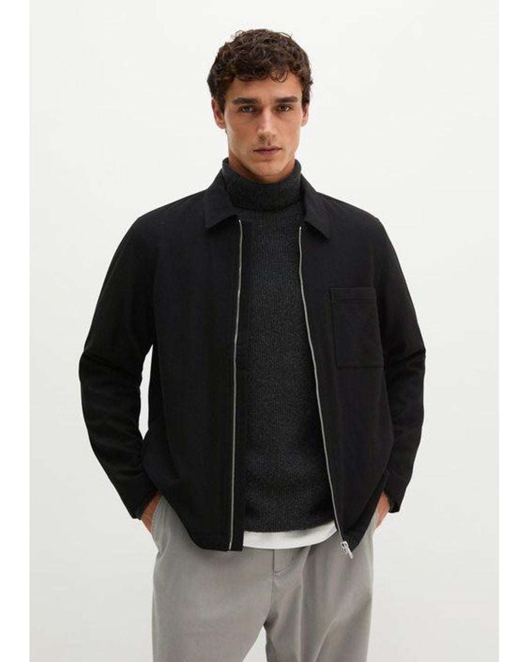 Marc O' Polo Zip-Overshirt, Regular in het Black voor heren