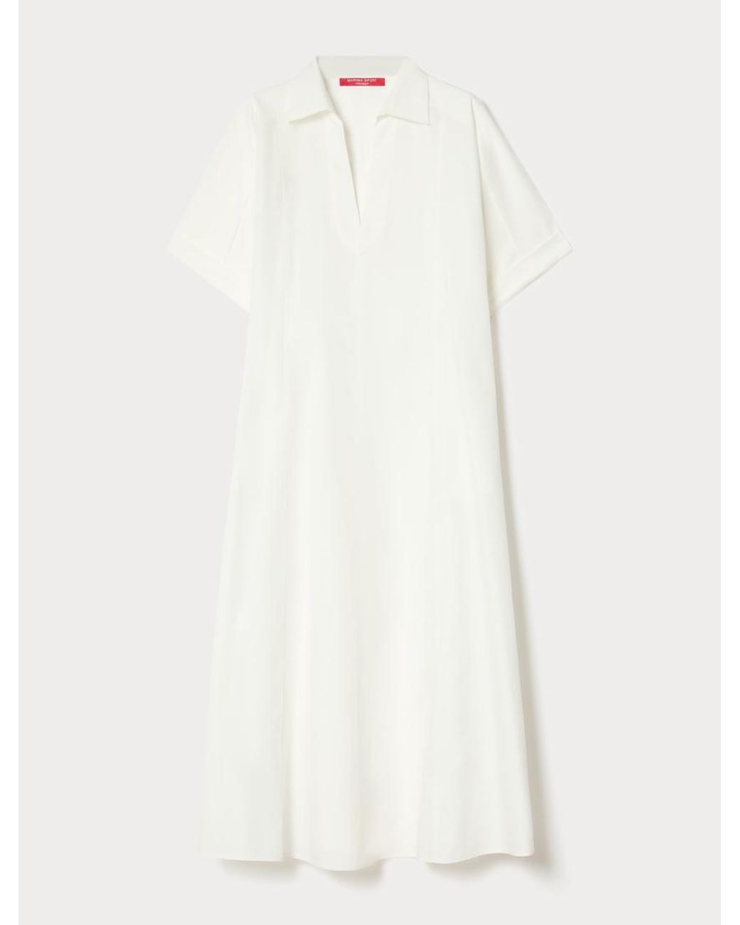 Marina Rinaldi White Kleid Aus Baumwollpopeline