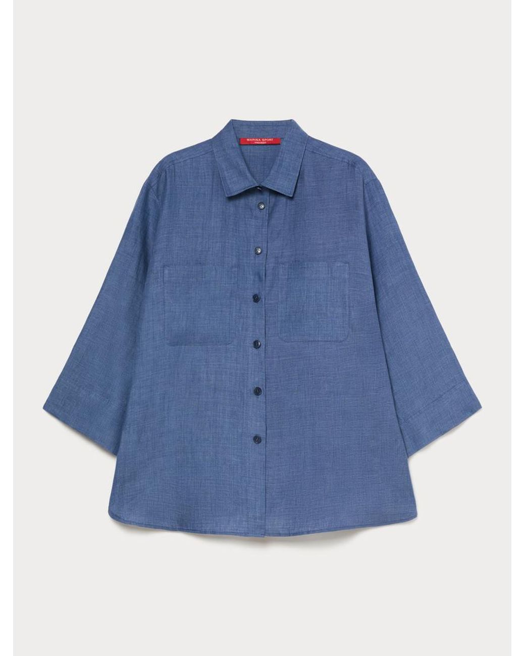 Chemise En Lin Marina Rinaldi en coloris Blue