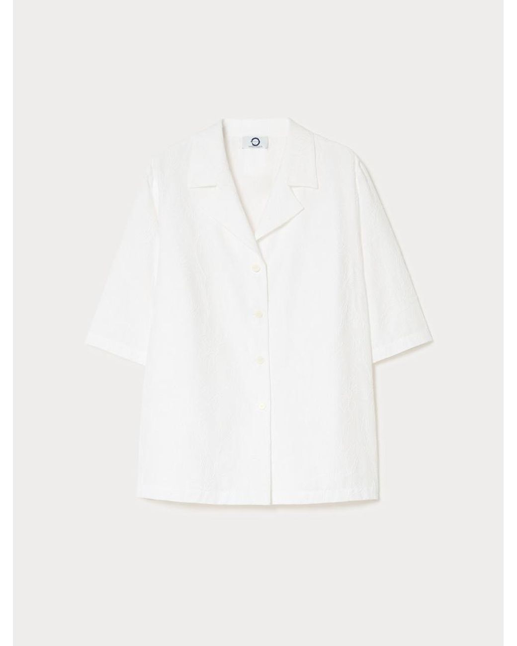 Chemise En Lin Et Coton Marina Rinaldi en coloris White