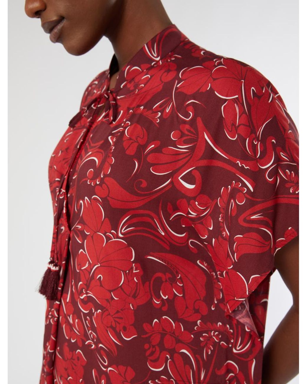 Marina Rinaldi Red Kaftan Aus Viskose