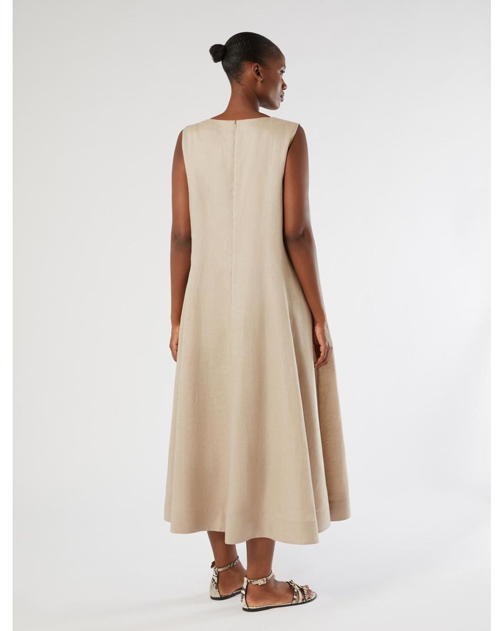 Robe En Toile De Lin Marina Rinaldi en coloris Natural