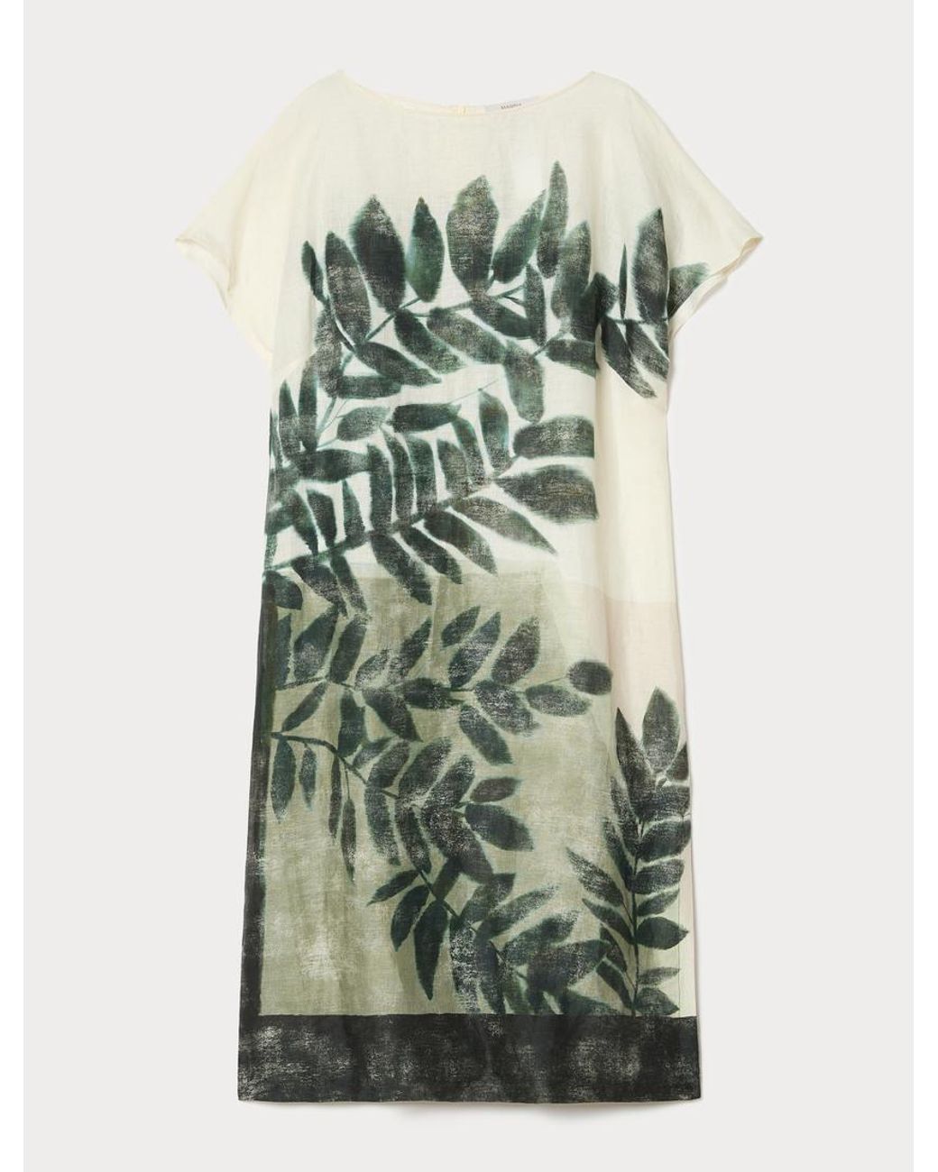 Robe En Toile De Lin Marina Rinaldi en coloris Green