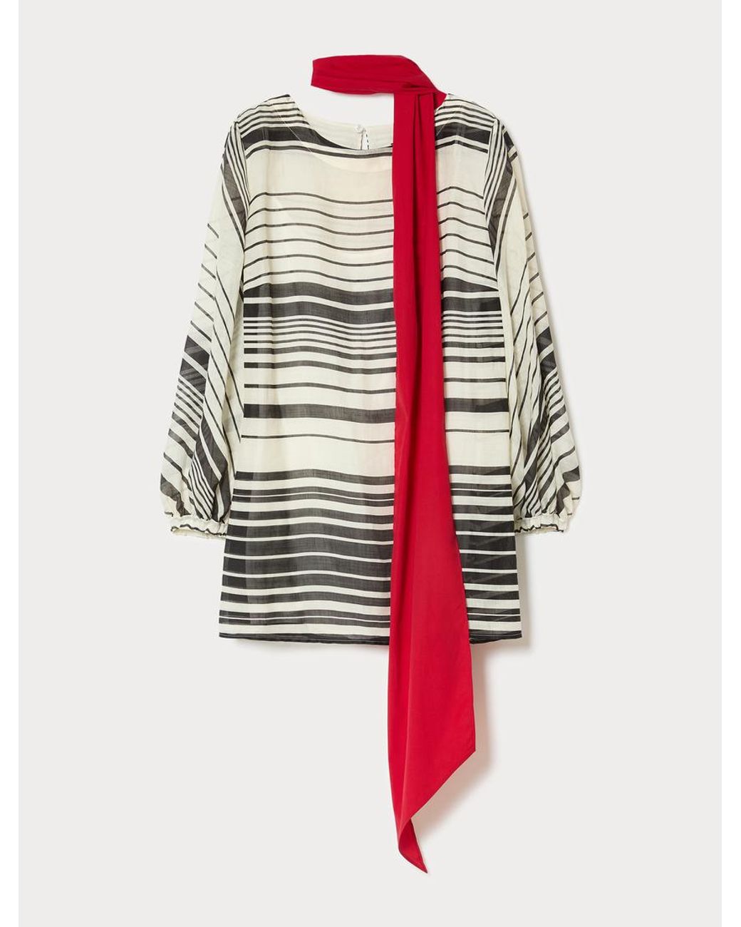 Tunique En Toile Ramie Marina Rinaldi en coloris Gray