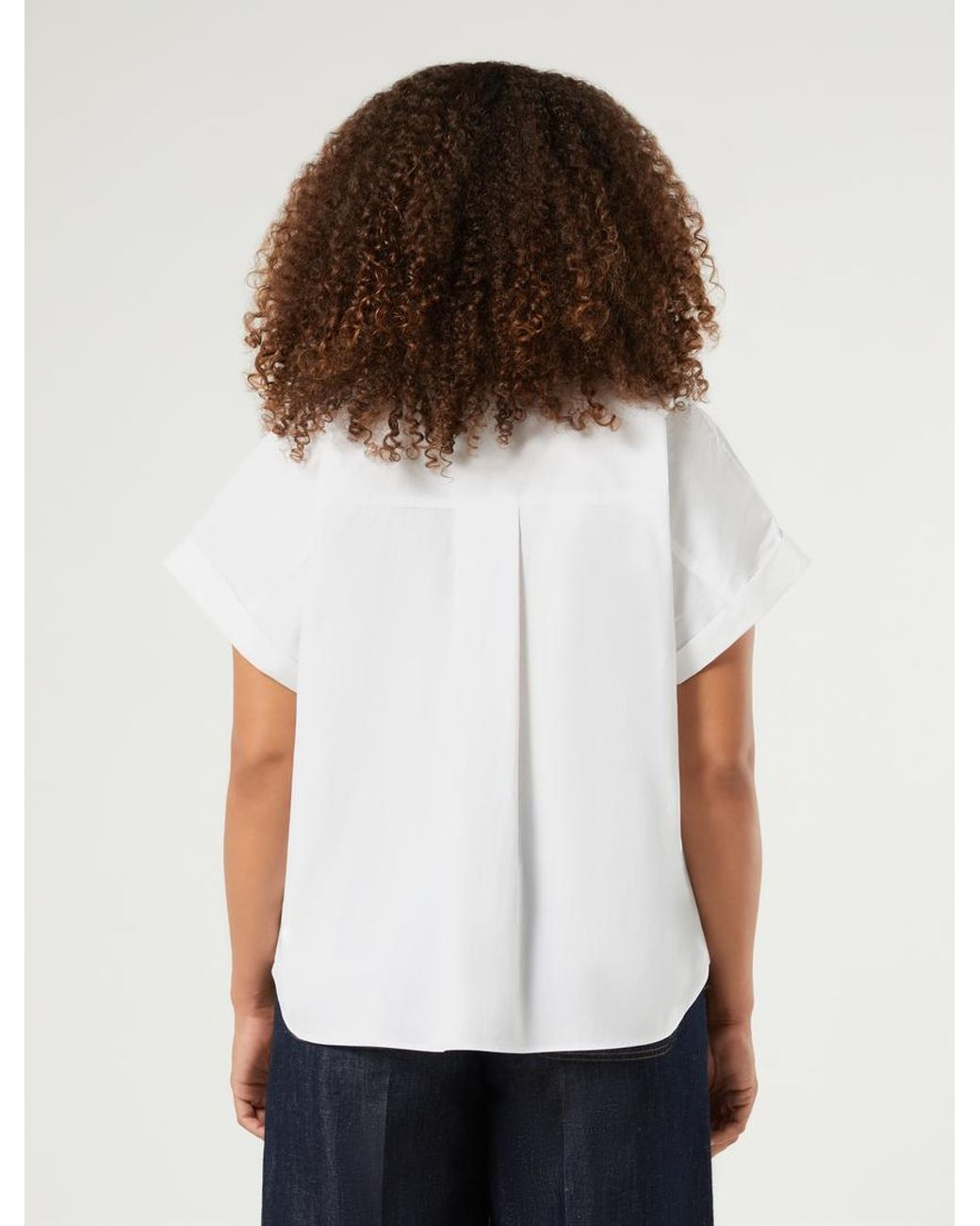 Chemisier En Coton Et Nylon Marina Rinaldi en coloris White