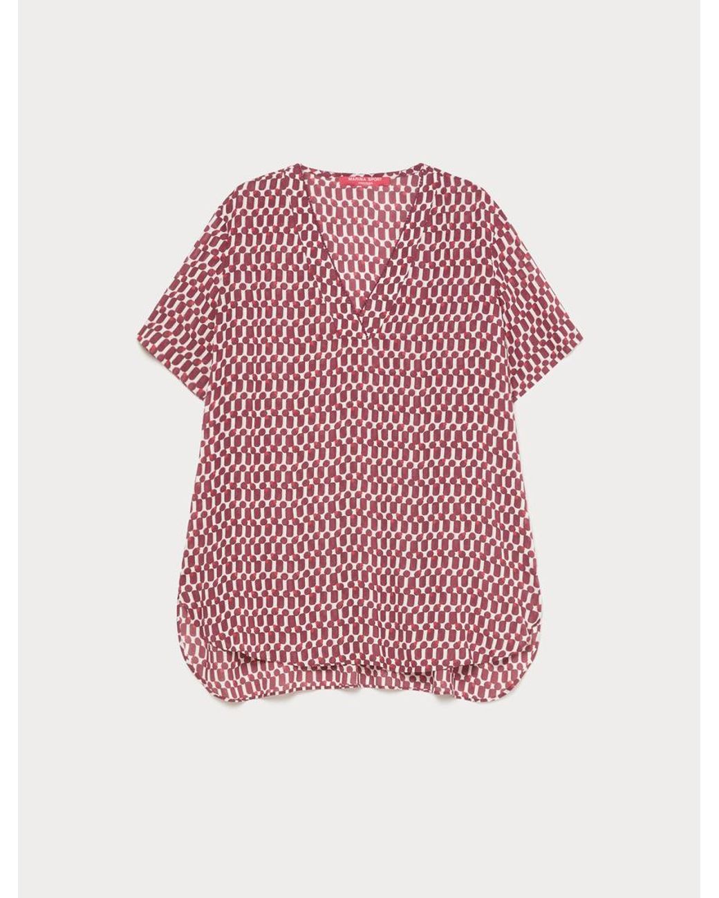 Marina Rinaldi Red Bedruckte Bluse Aus Viskose