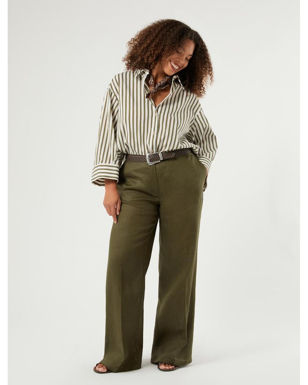 Chemise À Rayures En Coton Marina Rinaldi en coloris Multicolor