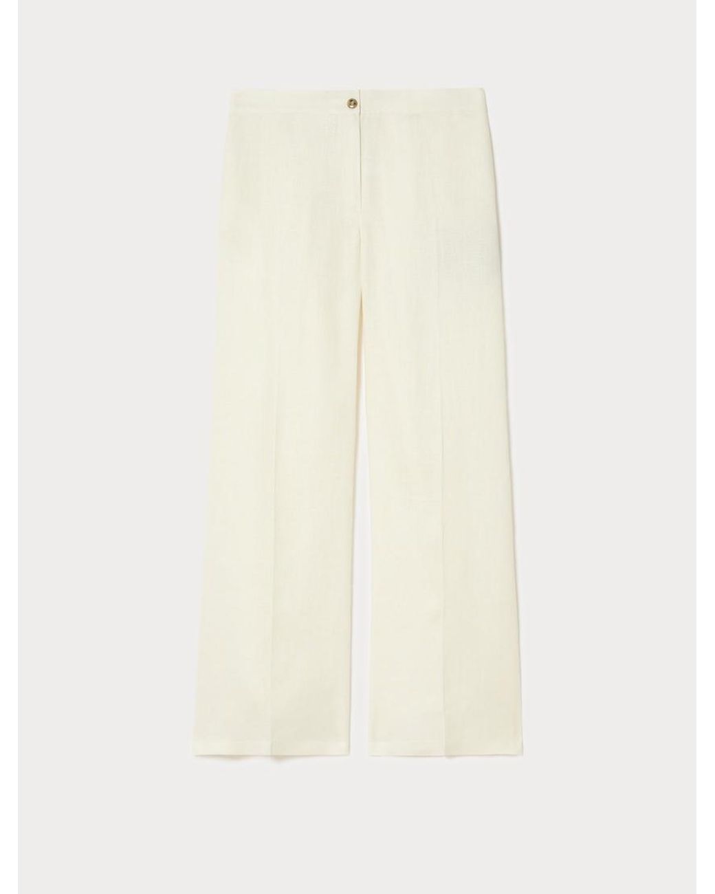 Pantalon Large En Pur Lin Marina Rinaldi en coloris White