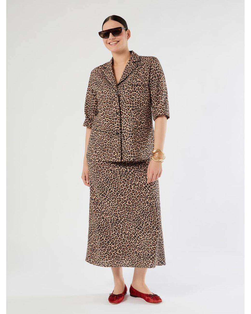 Chemise En Toile De Lin Et Coton Marina Rinaldi en coloris Brown