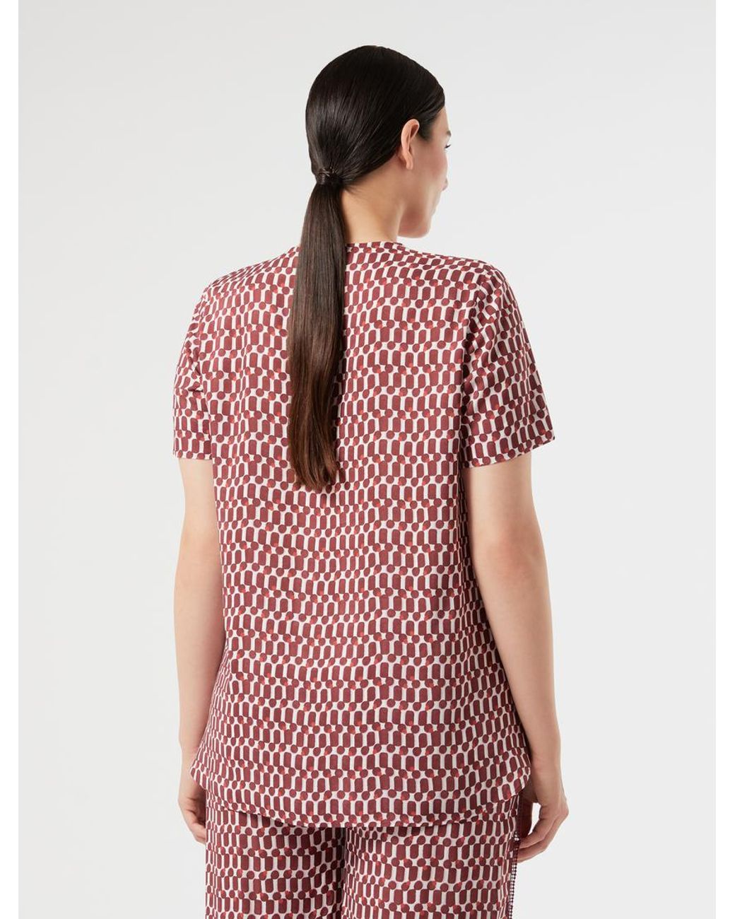 Marina Rinaldi Red Bedruckte Bluse Aus Viskose