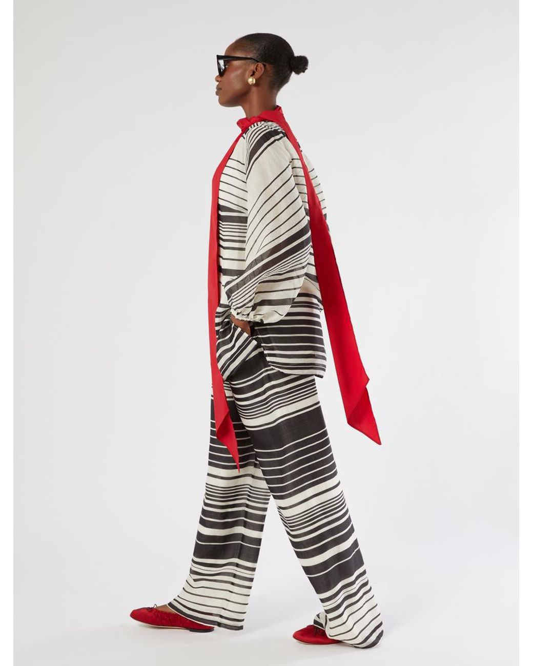 Tunique En Toile Ramie Marina Rinaldi en coloris Gray