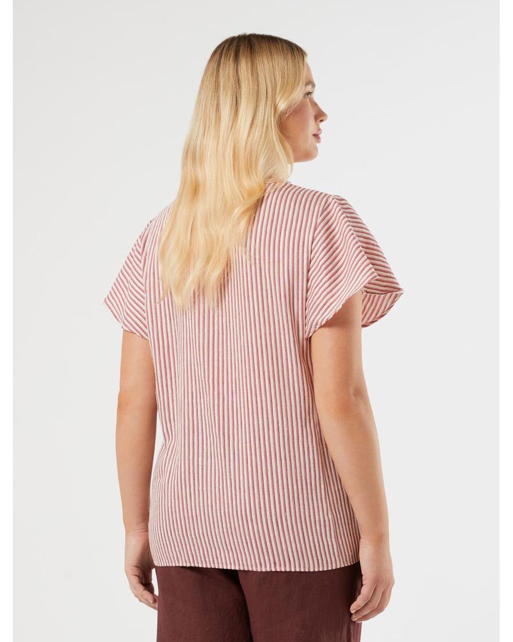 Chemise En Toile De Lin Et Soie Marina Rinaldi en coloris Pink