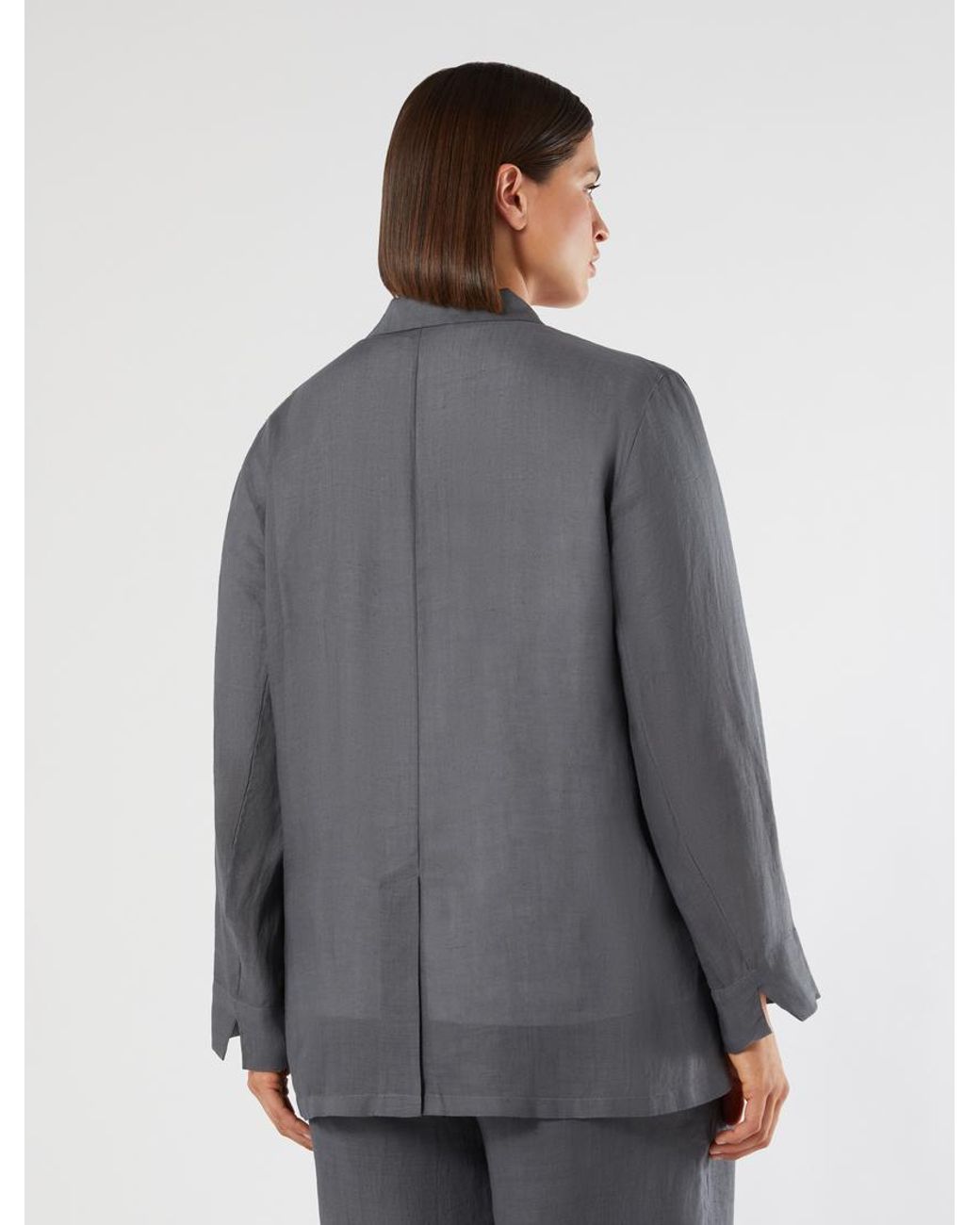 Marina Rinaldi Gray Kasack Aus Ramie-Twill