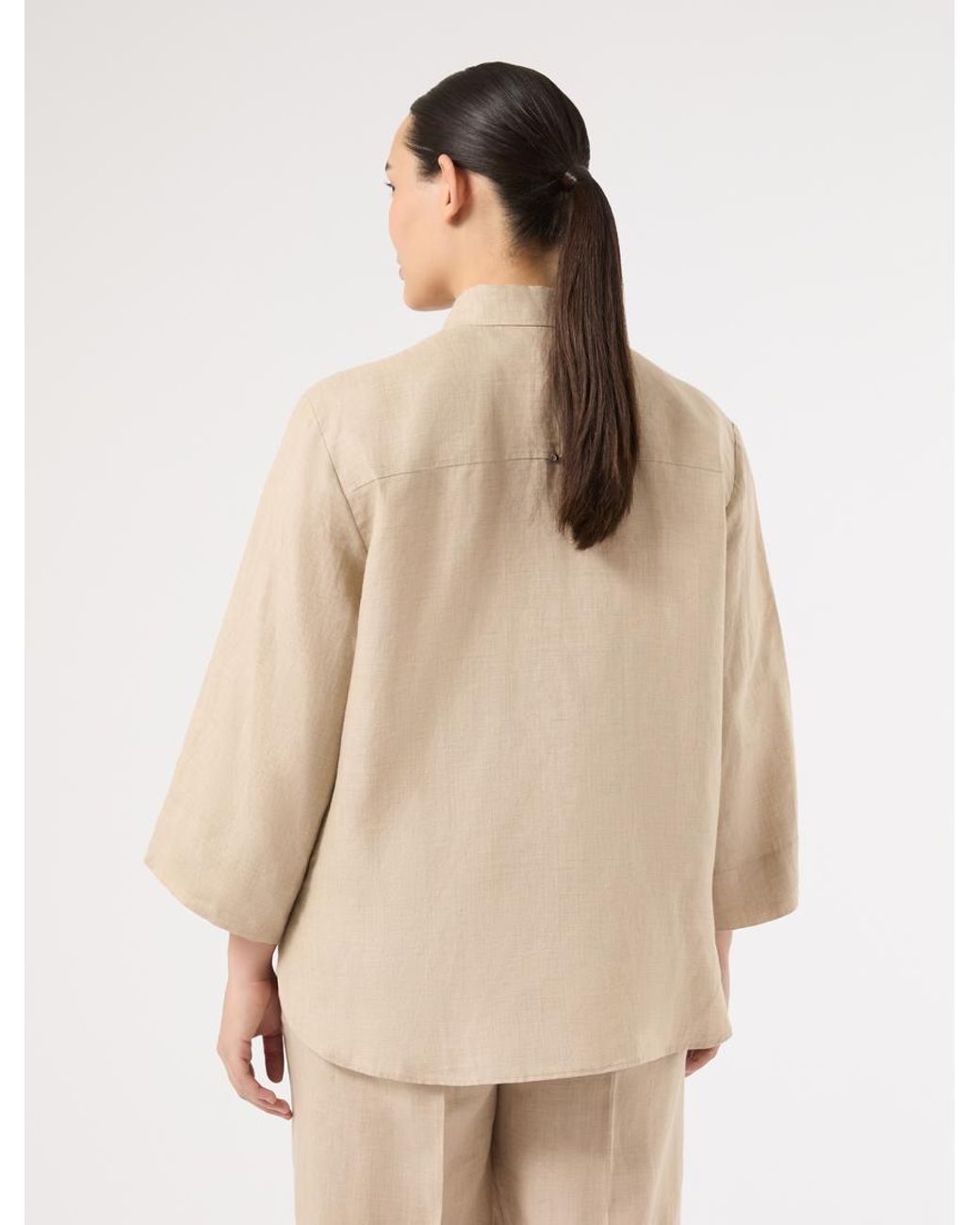 Chemise En Lin Marina Rinaldi en coloris Natural