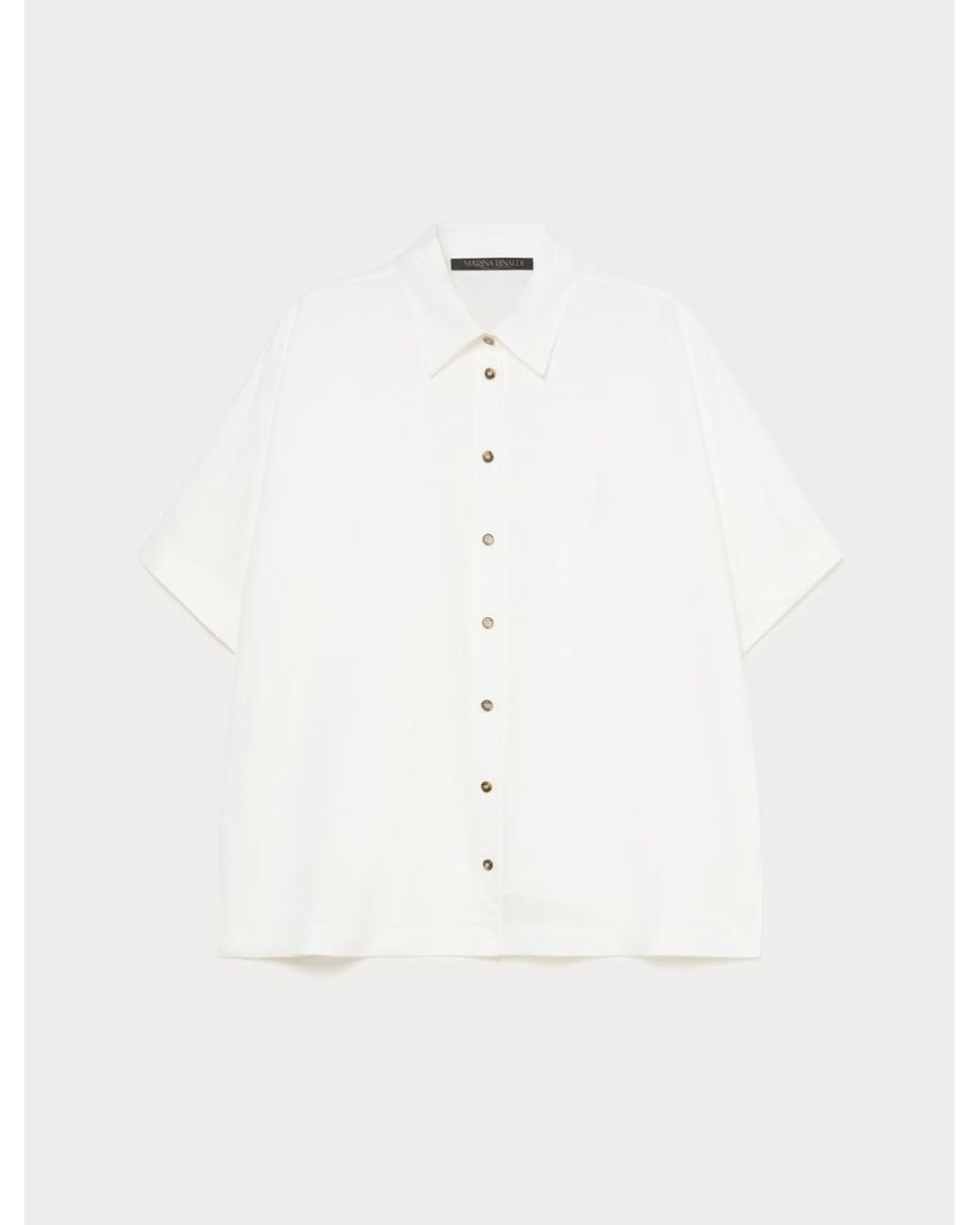 Chemise En Toile De Lin Marina Rinaldi en coloris White