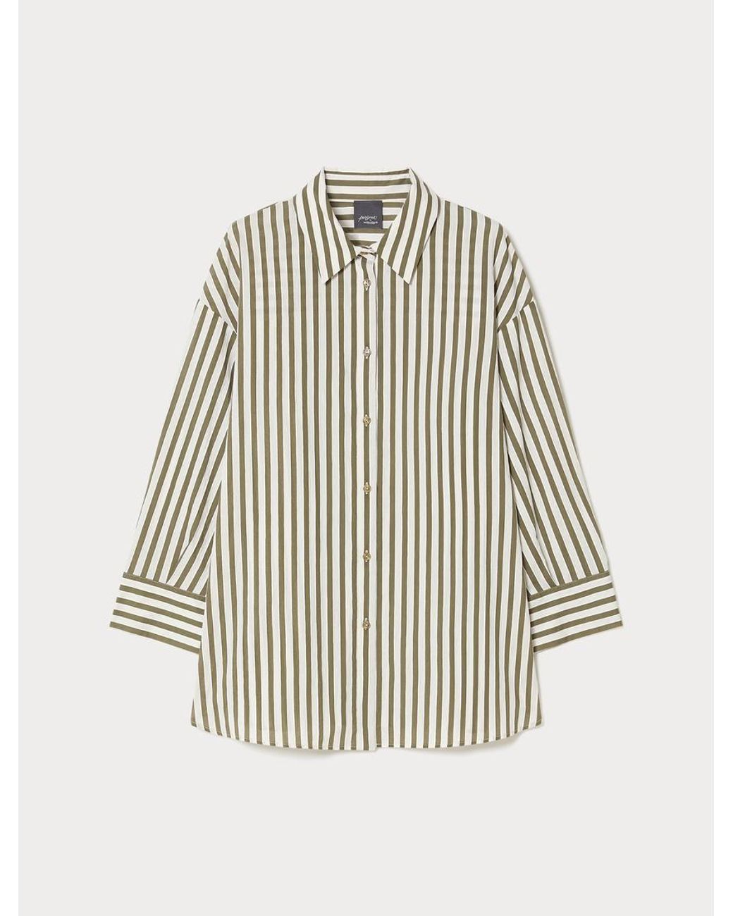 Chemise À Rayures En Coton Marina Rinaldi en coloris Multicolor