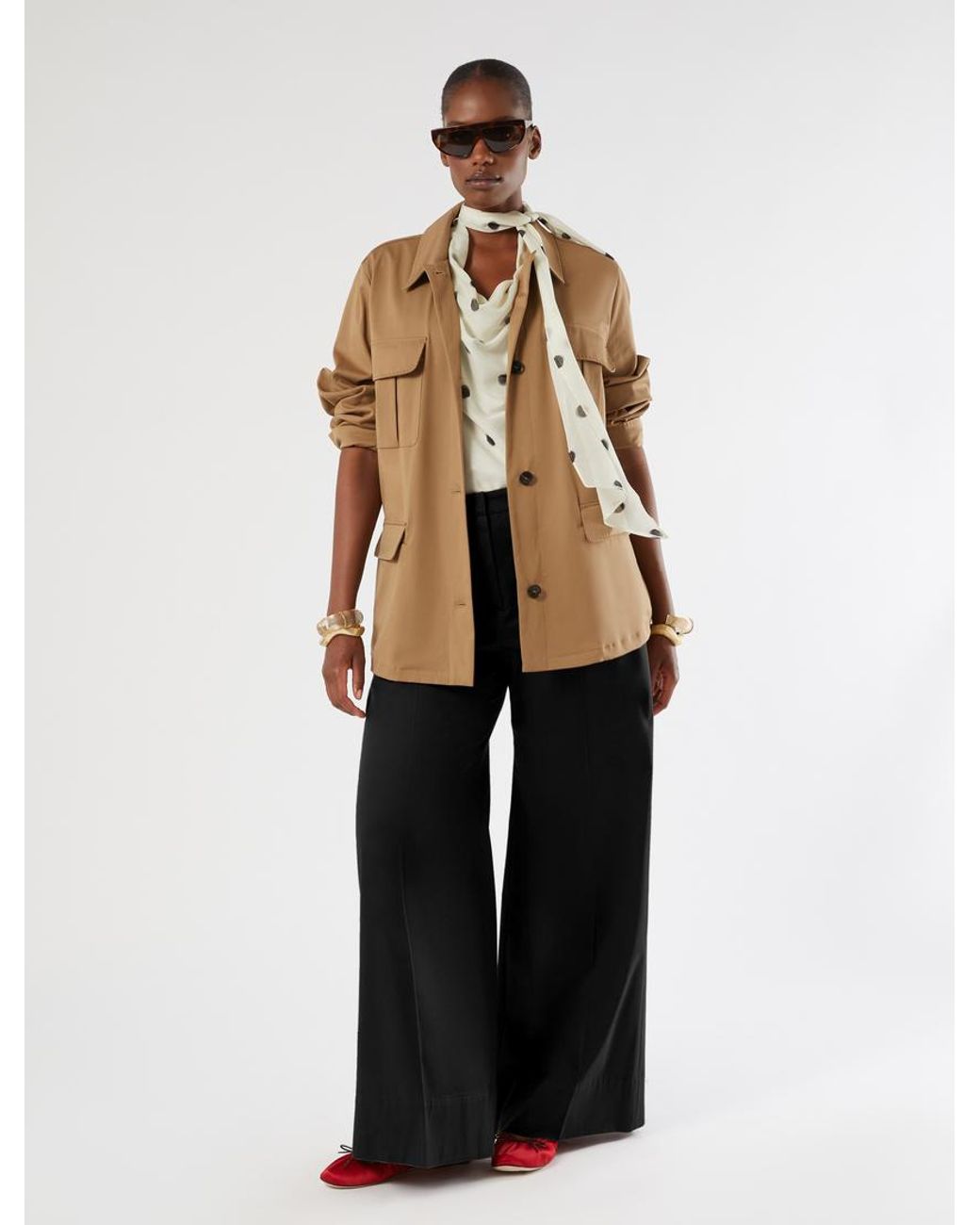 Chemise En Voile De Coton Et Soie Marina Rinaldi en coloris Natural