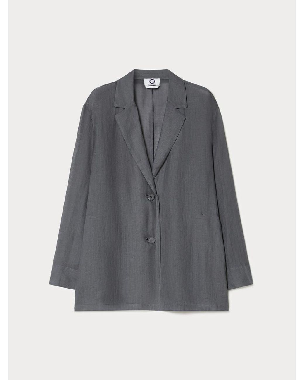 Marina Rinaldi Gray Kasack Aus Ramie-Twill