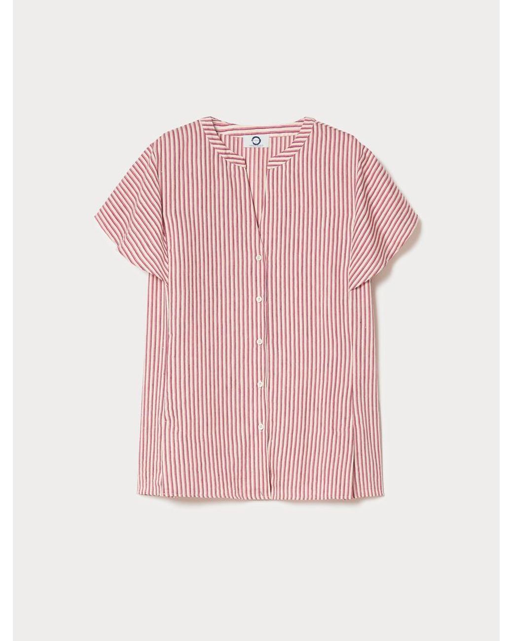 Chemise En Toile De Lin Et Soie Marina Rinaldi en coloris Pink