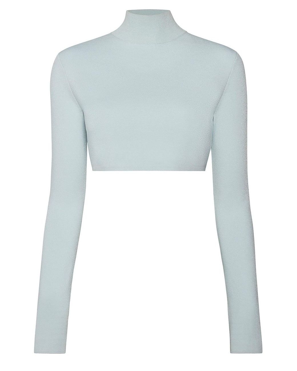 LAPOINTE Viscose Cropped Mock Neck Top | Lyst