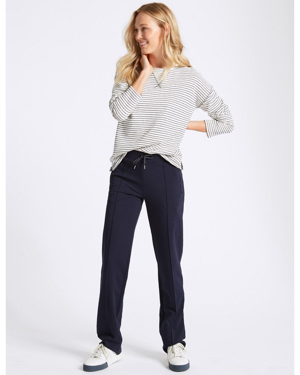 straight leg cotton joggers