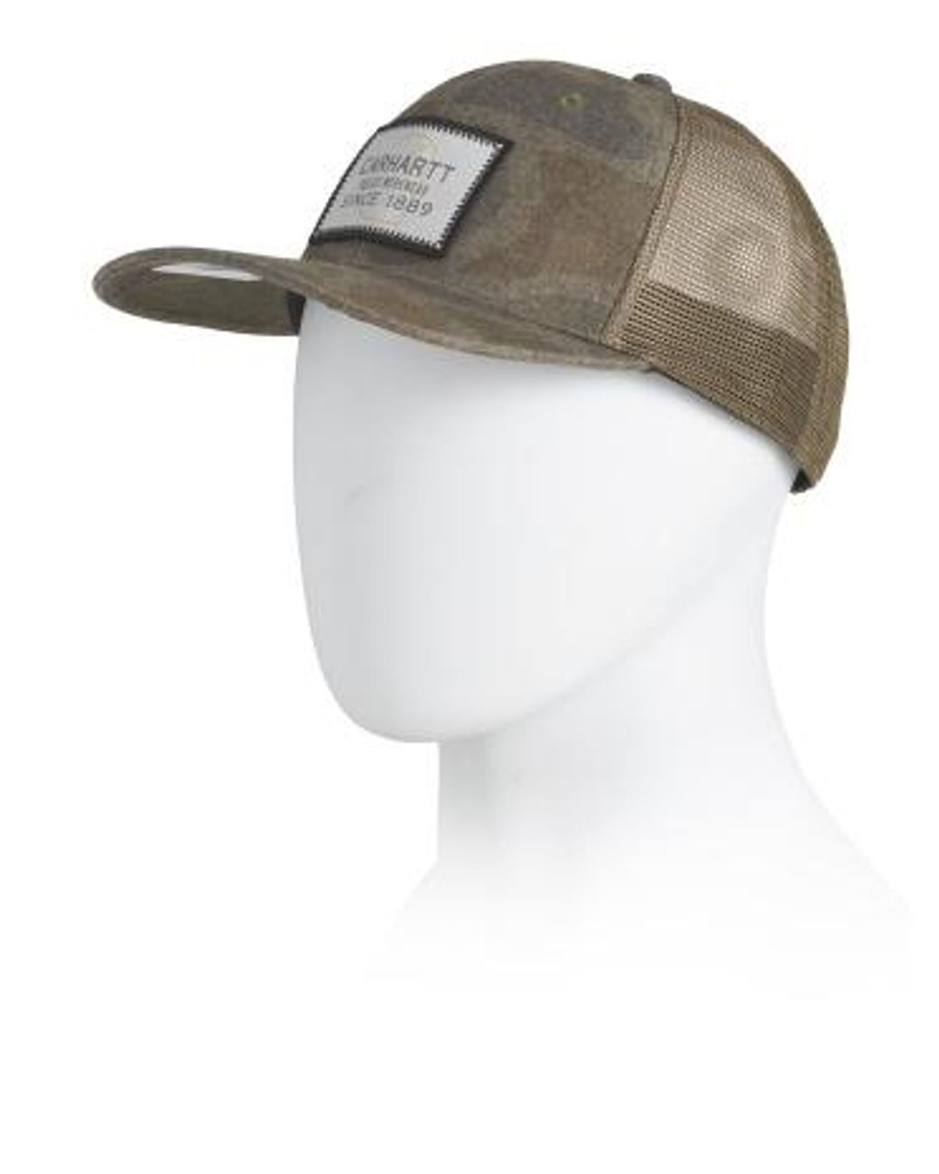 MARSHALLS White Wool Blend Mesh Back Camo Logo Patch Baseball Cap For for men