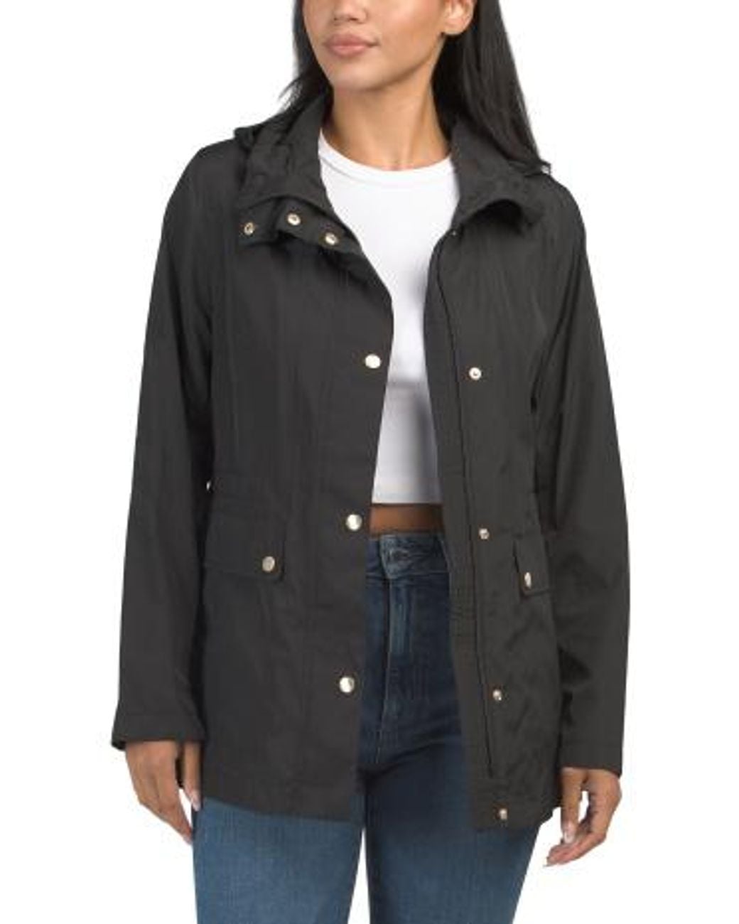 MARSHALLS Black Packable Raincoat For