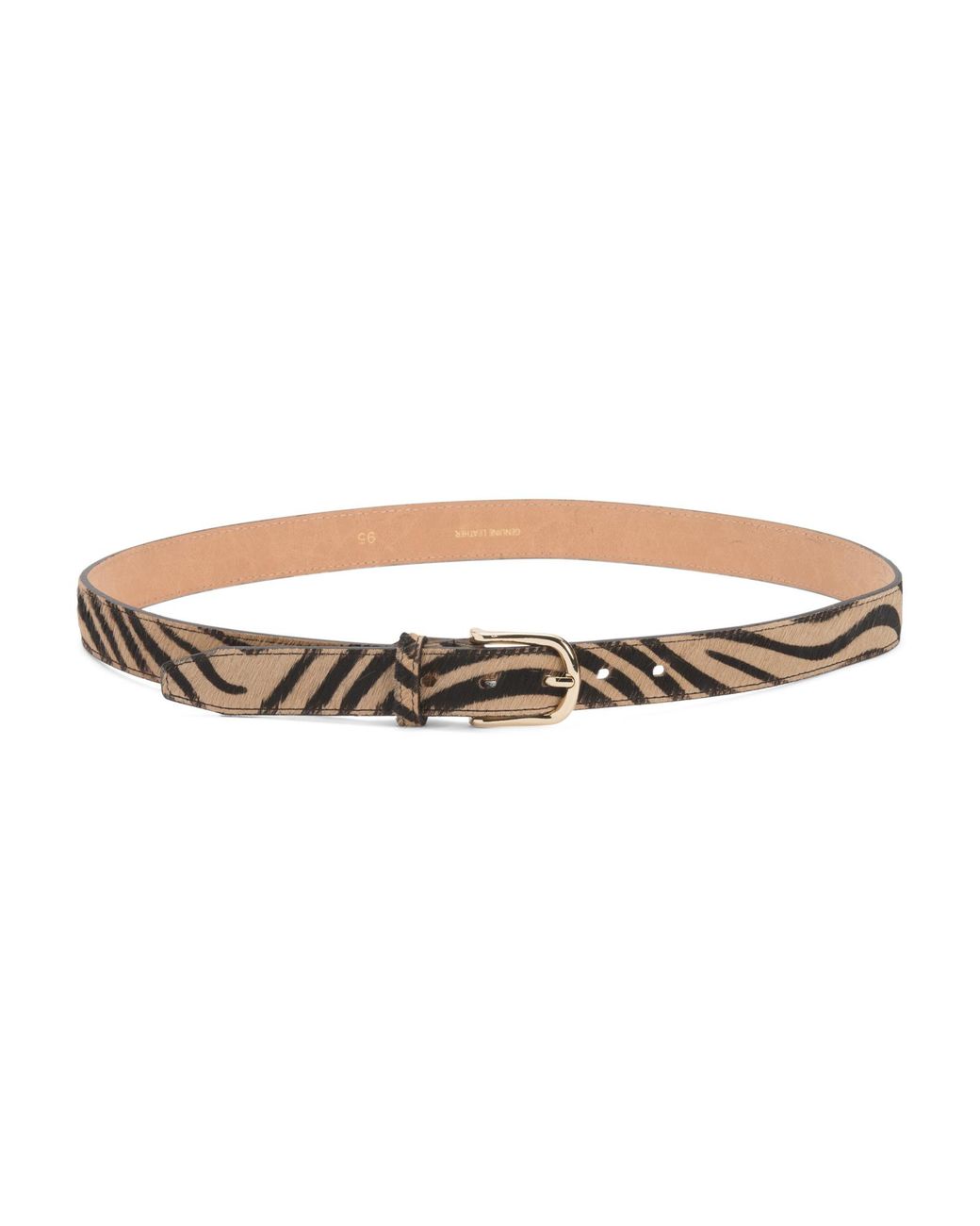 MARSHALLS White Leather Zebra Belt