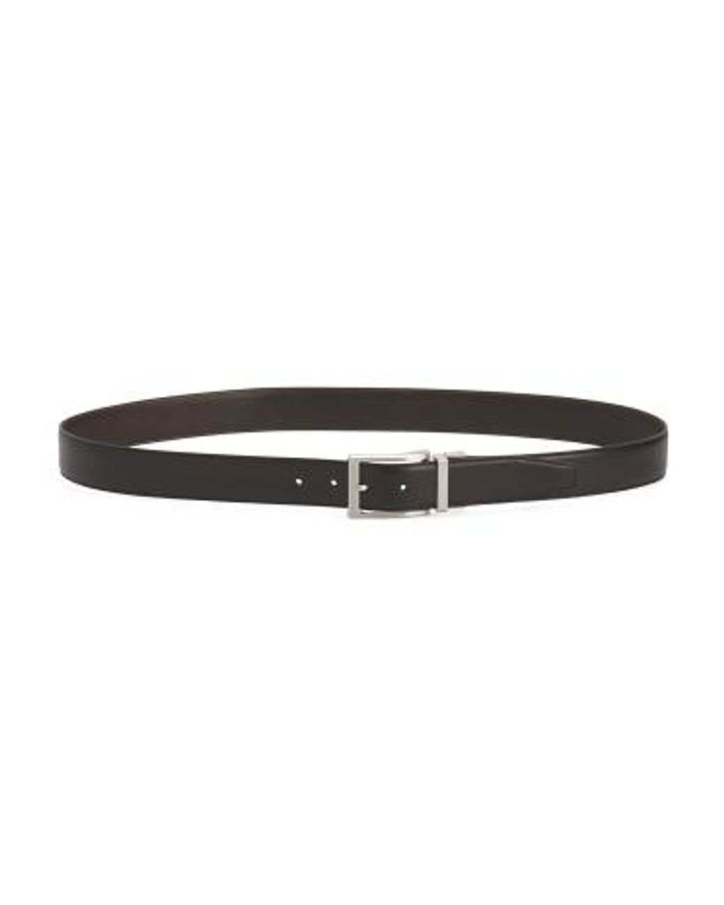 MARSHALLS Black Leather Reversible Belt