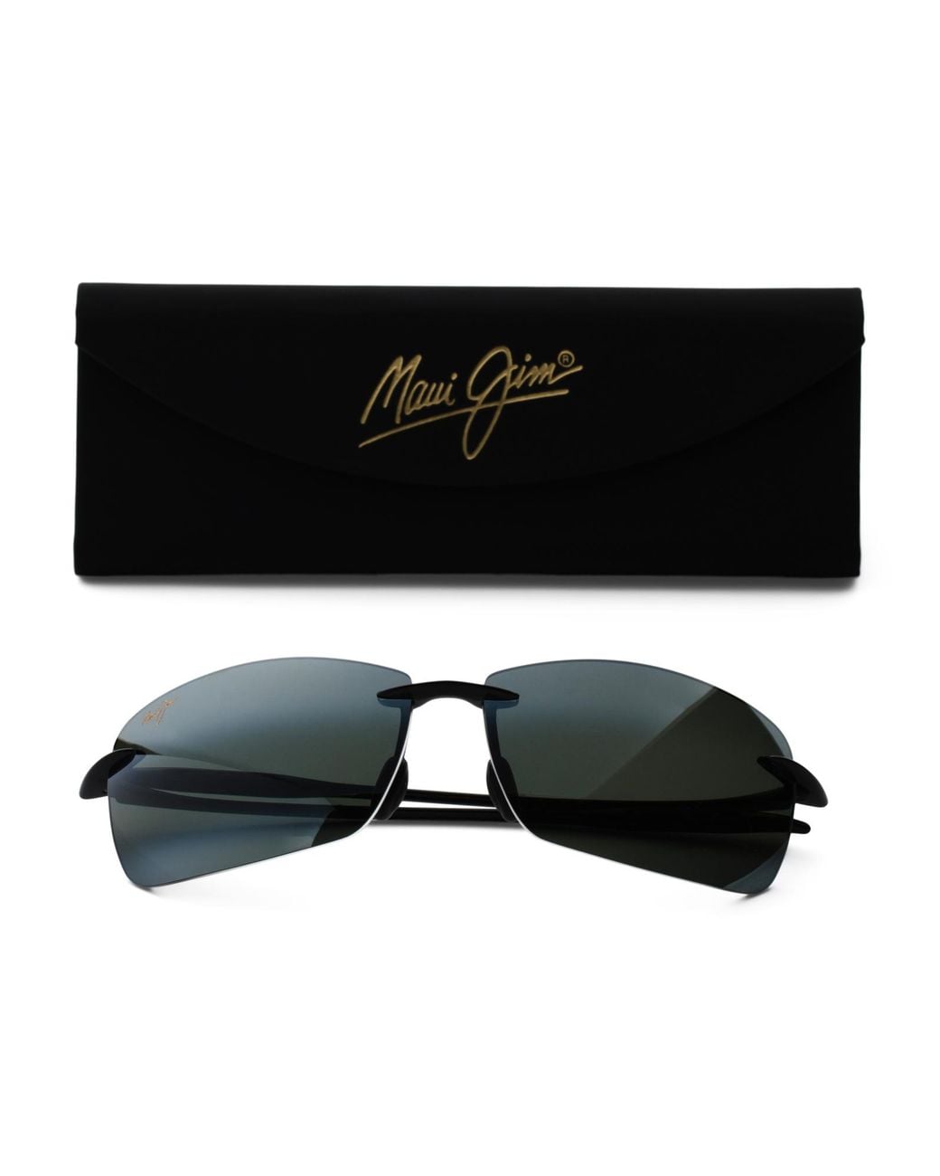 MARSHALLS Black 65Mm Rectangular Designer Sunglasses