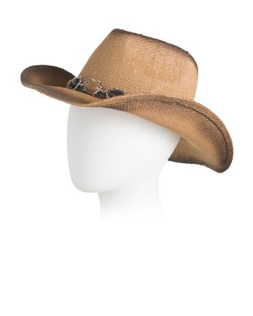 Mathal Hat Marshalls Gemstone Metal Trim Western Hat For in White | Lyst