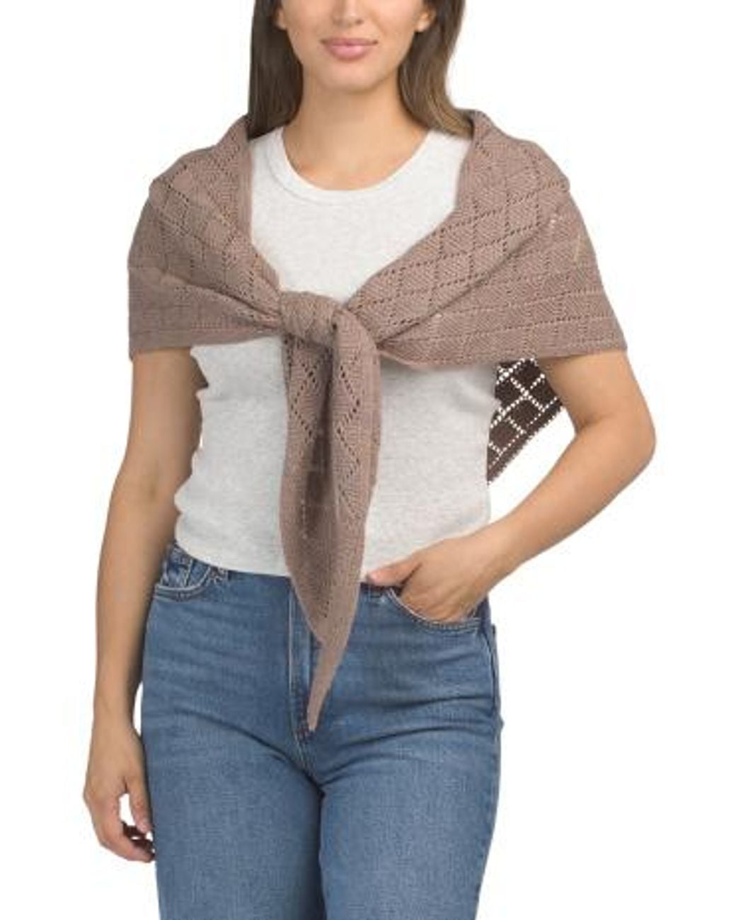 MARSHALLS Gray Crochet Topper For