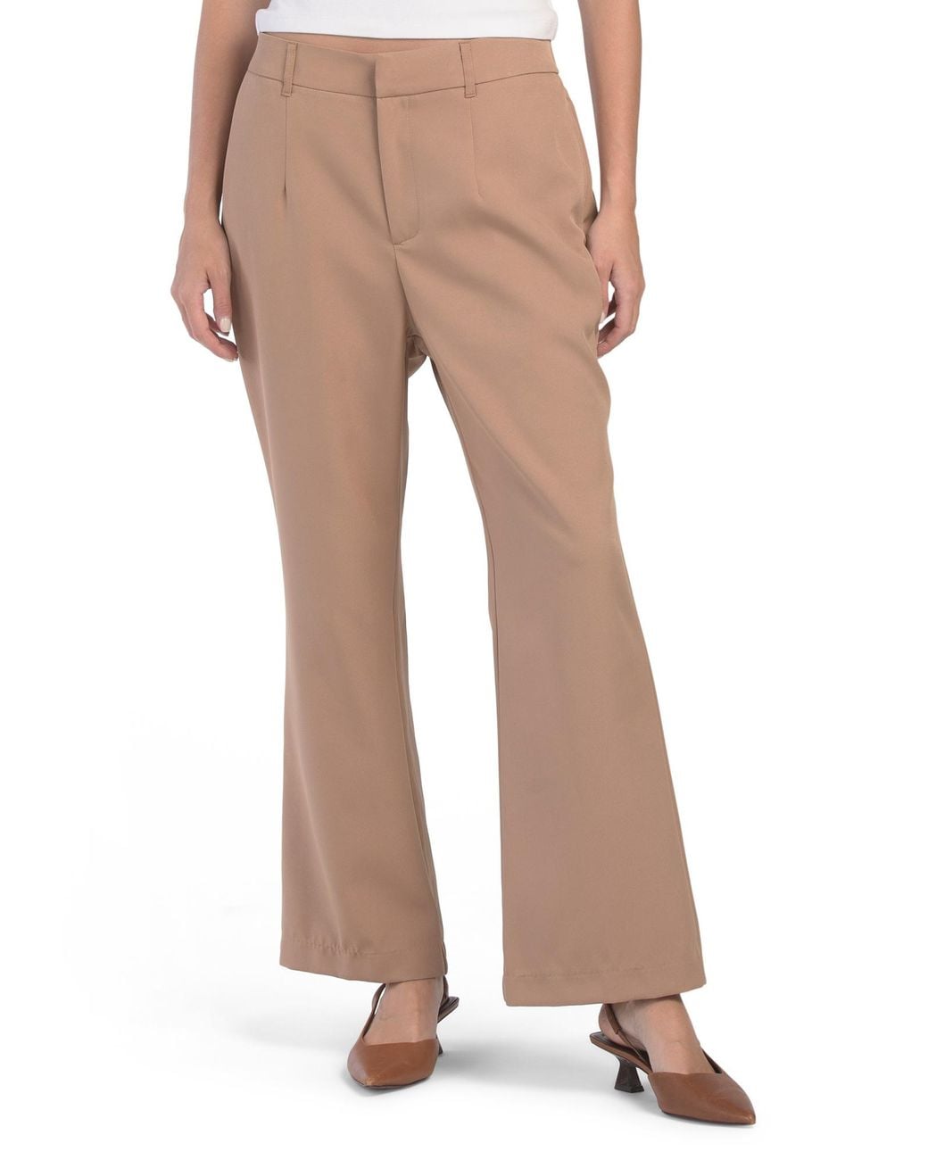 MARSHALLS Natural Cropped Flare Pants For