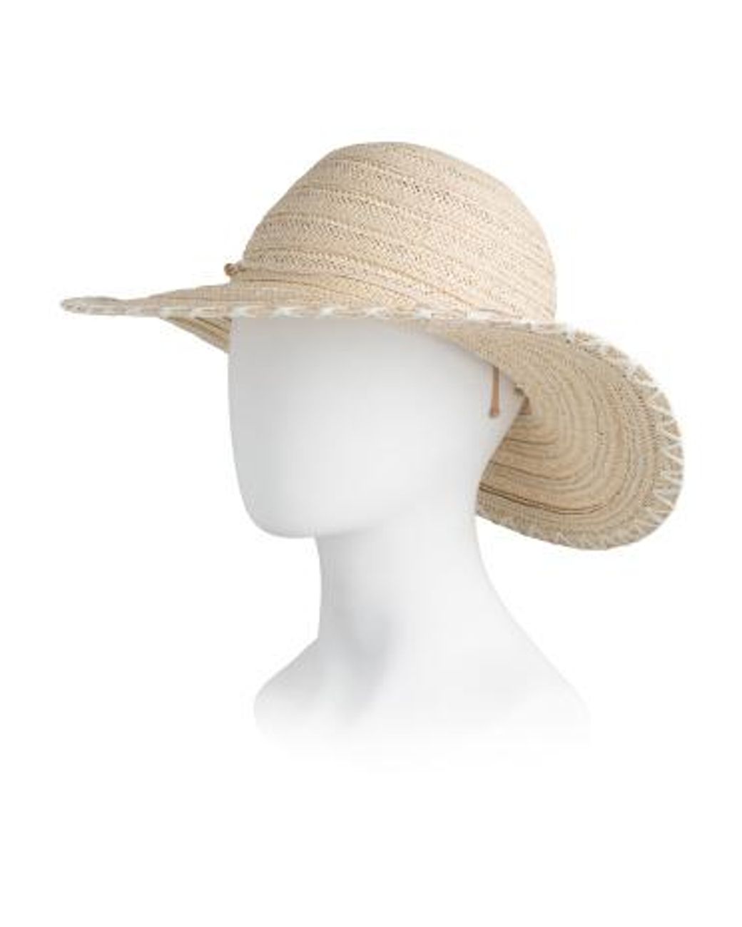 MARSHALLS White Paper Straw Upf 50 Plus Floppy Hat For