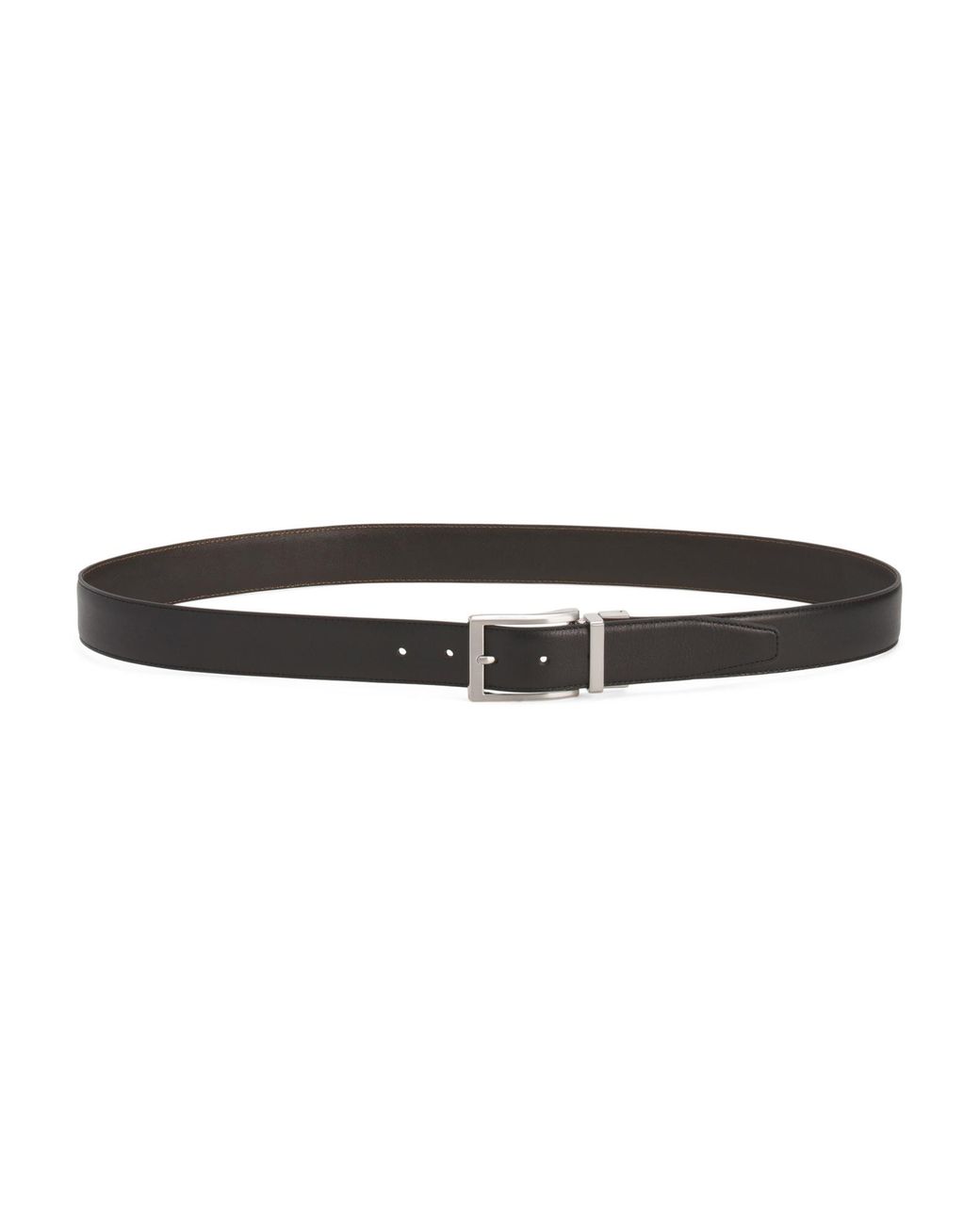 MARSHALLS Black Leather Reversible Belt