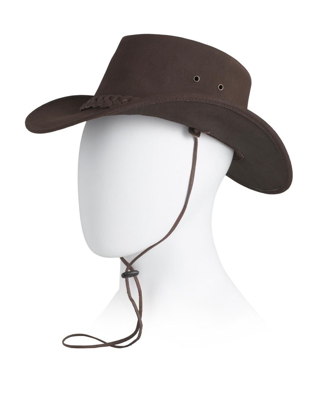 MARSHALLS Brown Suede Split Western Hat For for men