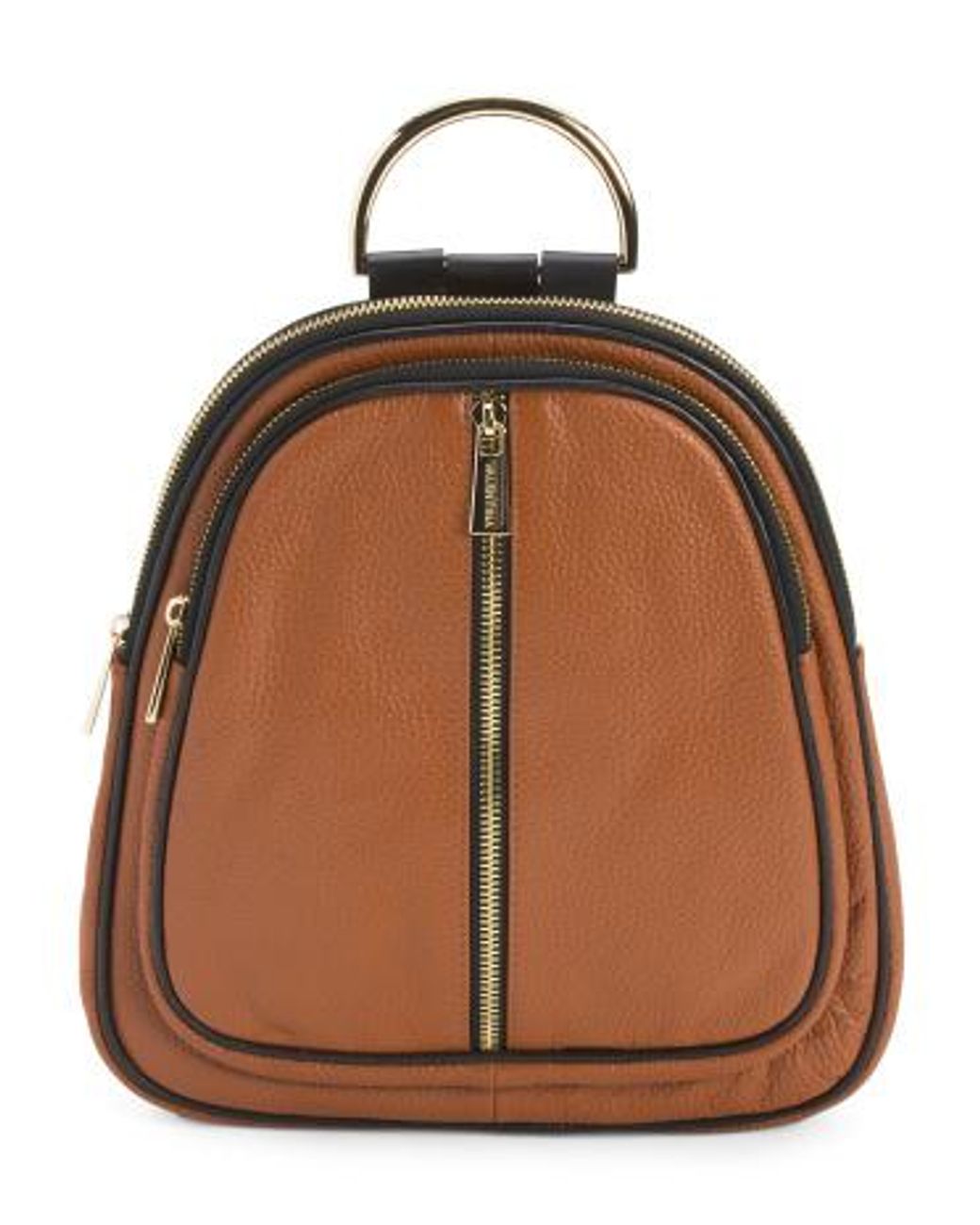 Marshalls Leather Flat Backpack With Center Zip For in Brown | Lyst