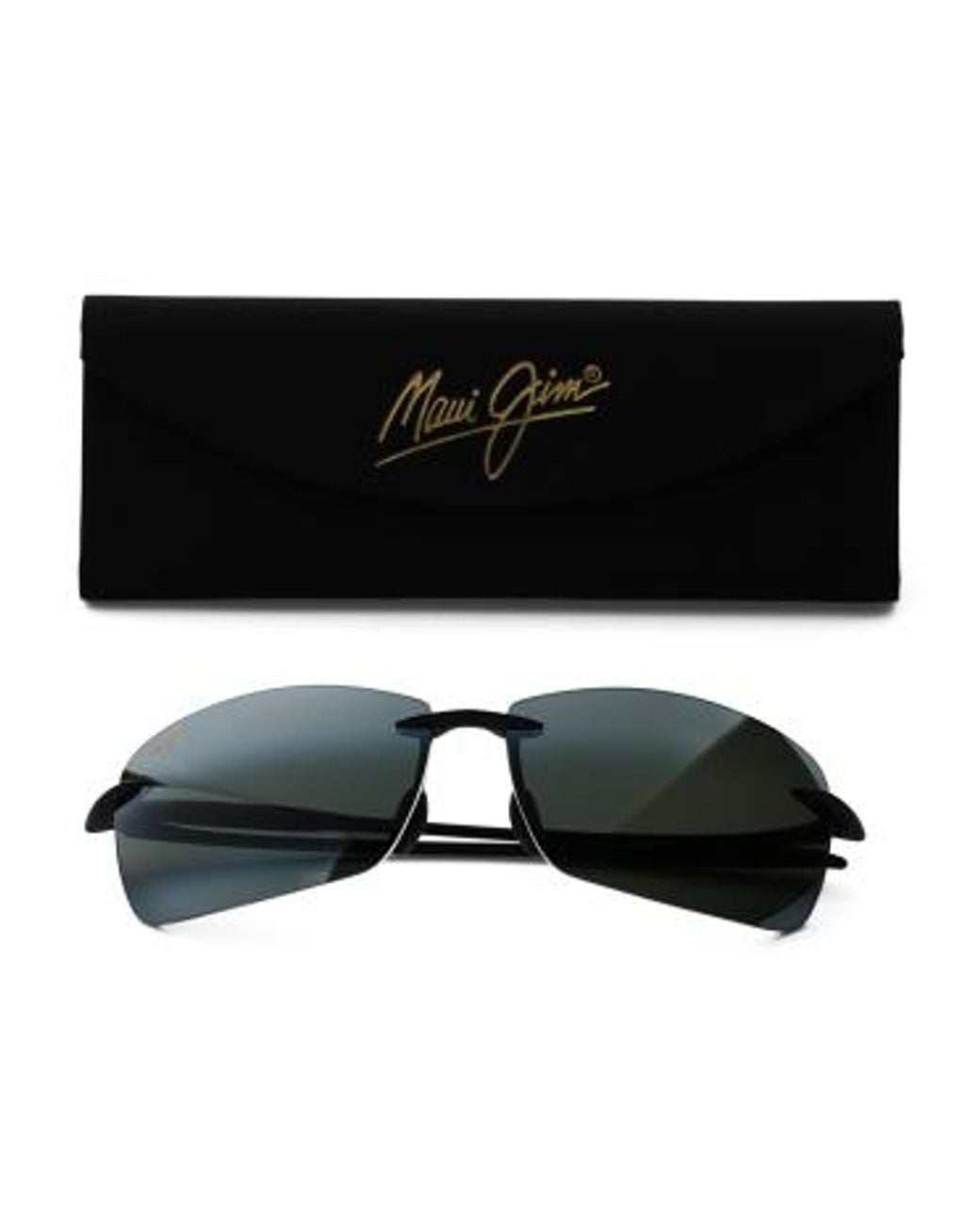 MARSHALLS Black 65Mm Rectangular Designer Sunglasses