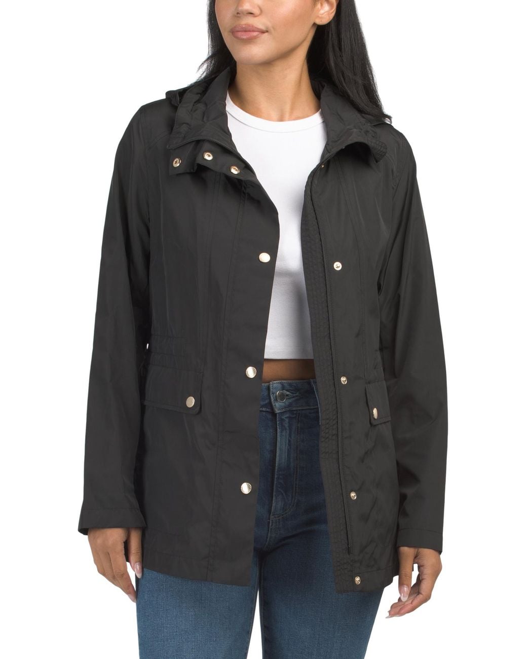 MARSHALLS Black Packable Raincoat For