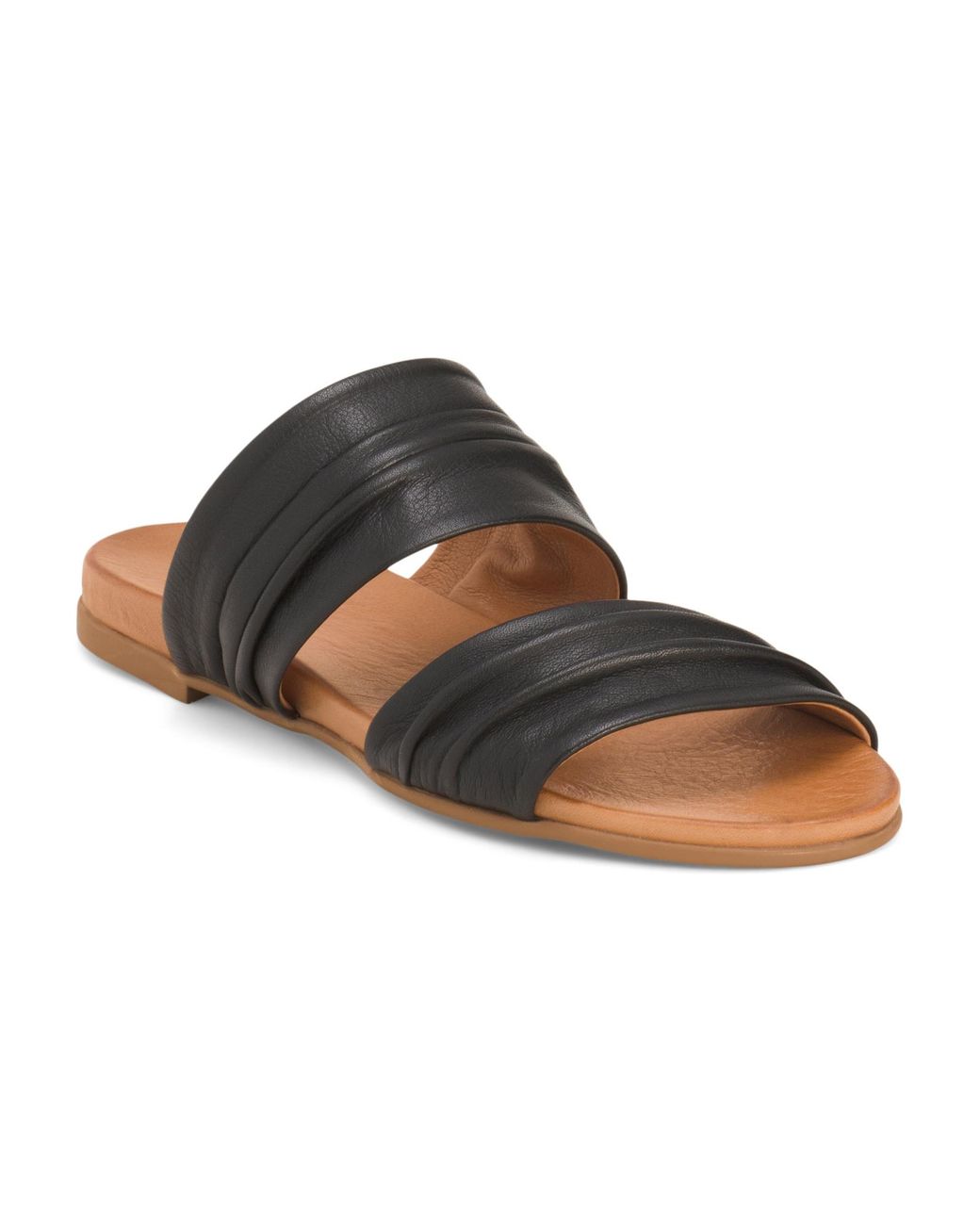 MARSHALLS Brown Leather Tevin Sandals For
