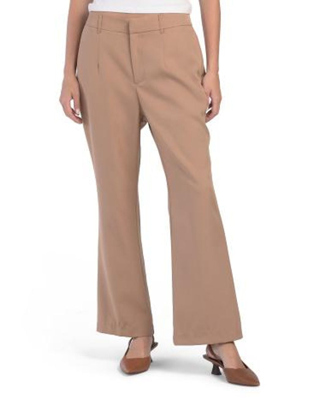 MARSHALLS Natural Cropped Flare Pants For