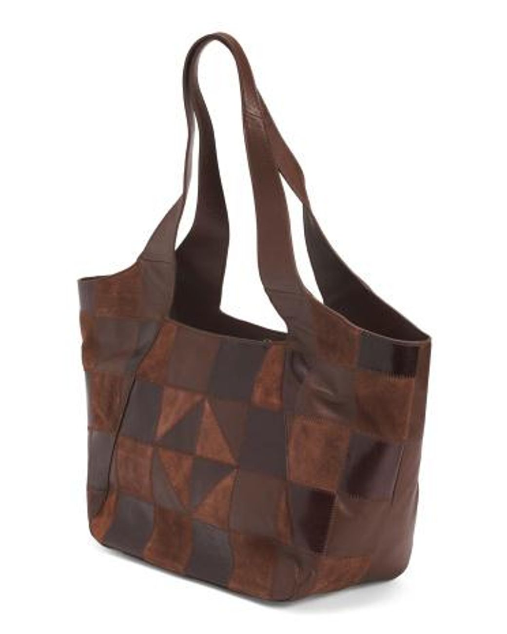 MARSHALLS Brown Leather Alli Patchwork Tote For