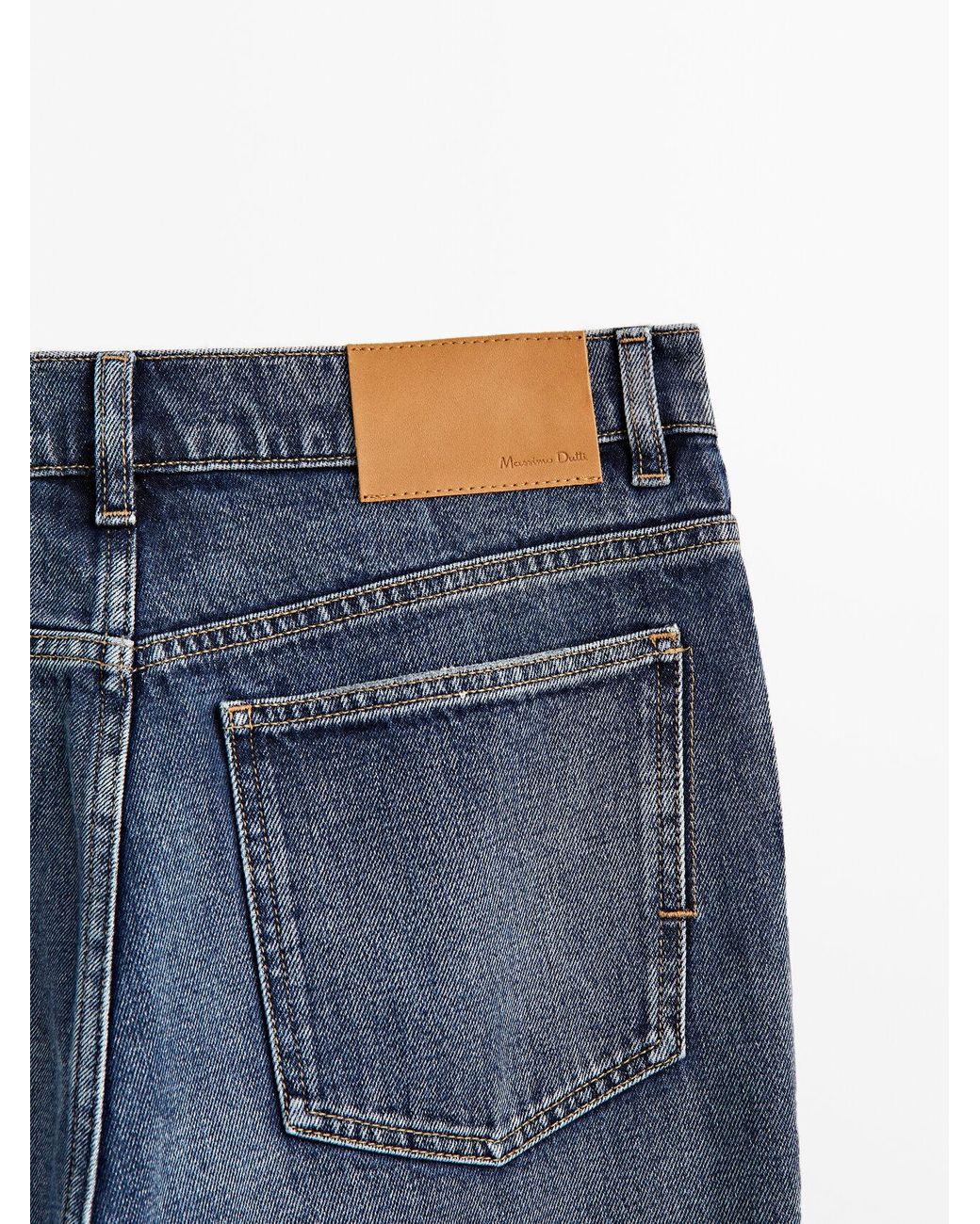 MASSIMO DUTTI Straight Fit High-waist Jeans in Blue | Lyst