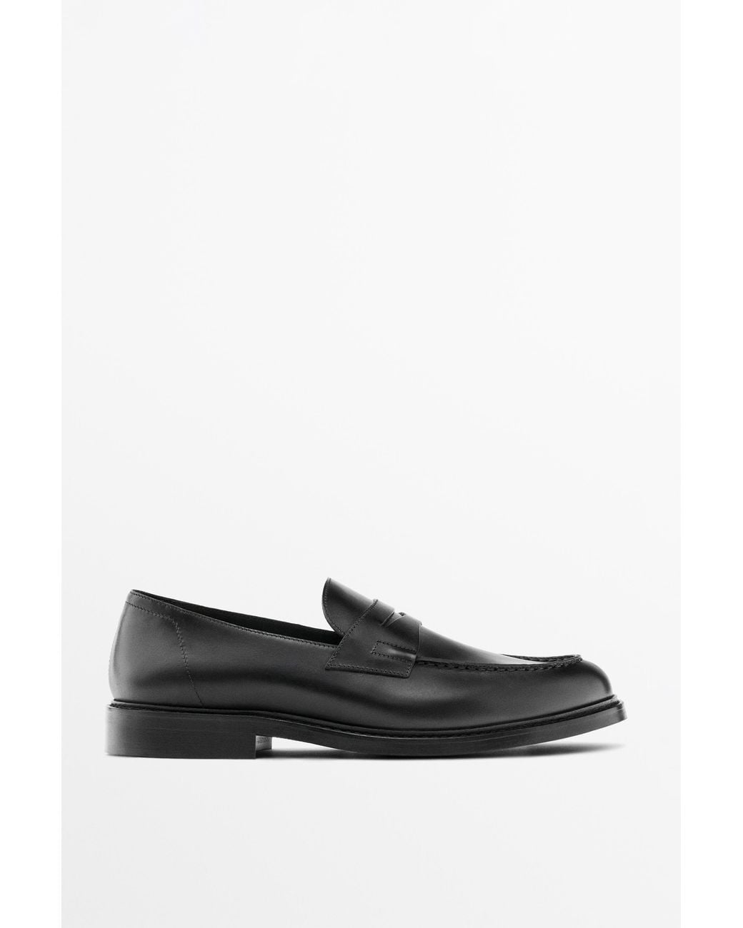 MASSIMO DUTTI White Smart Nappa Loafers for men